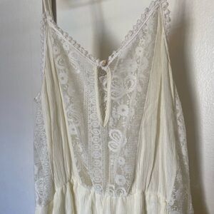 Elegant Cream Lace Romper